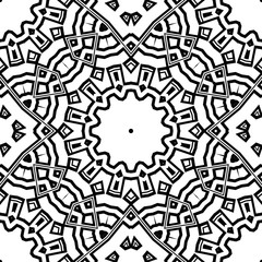 Fototapeta premium Abstract Vector seamless pattern with abstract geometric style. Repeating sample figure and line. For interiors design, wallpaper, textile industry