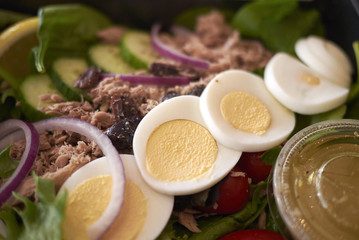 Nicoise salad closeup
