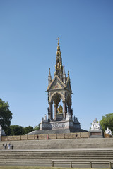 Fototapeta na wymiar London, United Kingdom - June 26, 2018 : View of Albert Memorial in Kensington Gardens