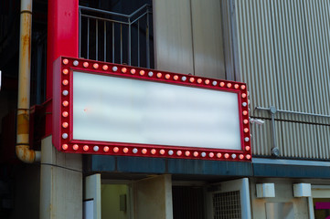 large billboard. black advertising led board empty space for text.