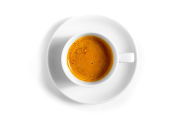 cup coffee isolated on a white background