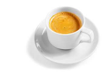 cup coffee isolated on a white background
