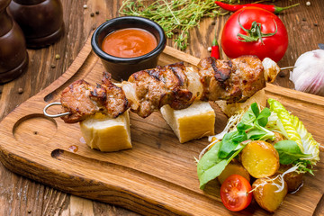 Kebab of pork