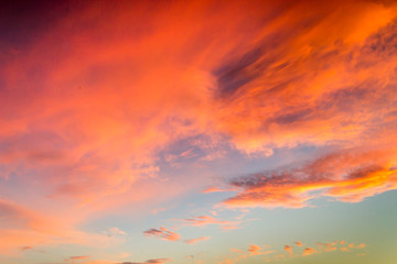 Fototapeta Zachód słońca na niebie, obraz