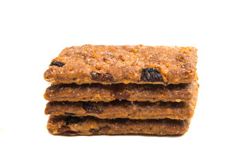 cookies with raisins isolated