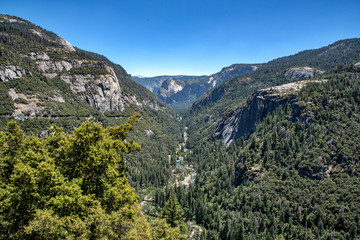 Fototapeta na wymiar Valley view of Yosemite National Park, California.