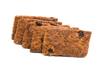 cookies with raisins isolated