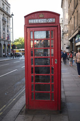 London, United Kingdom - June 26, 2018 : The red telephone box