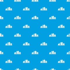 Fototapeta na wymiar Chemical plant pattern vector seamless blue repeat for any use