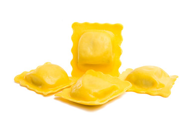 Italian ravioli isolated