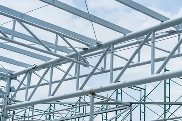 steel truss frame construction roof detail