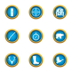 Pursue icons set. Flat set of 9 pursue vector icons for web isolated on white background