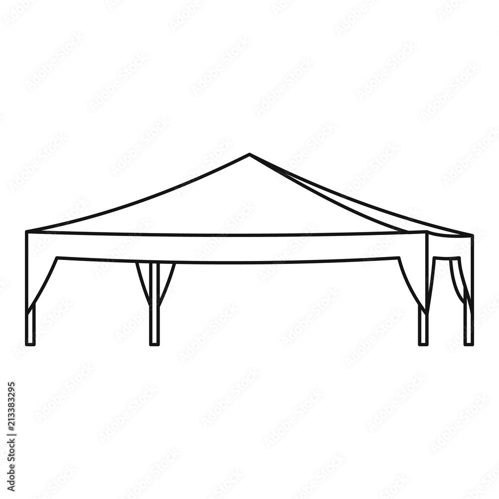 Poster event tent icon. outline illustration of event tent vector icon for web design isolated on white bac