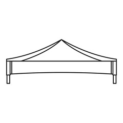 Folding tent icon. Outline illustration of folding tent vector icon for web design isolated on white background