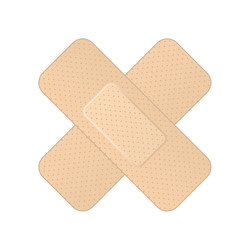 Crossed bandage icon - two crossed adhesive bandages