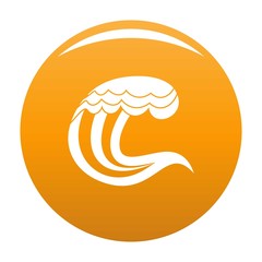 Obraz premium Wave nature icon. Simple illustration of wave nature vector icon for any design orange