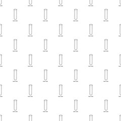 Test tube icon in outline style isolated on white background vector illustration