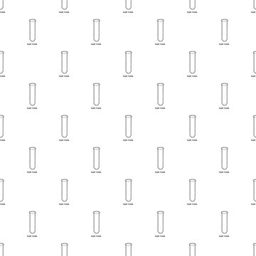 Test tube icon in outline style isolated on white background vector illustration