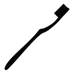 A black and white silhouette of a toothbrush