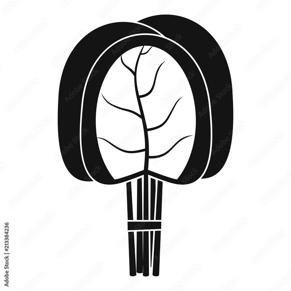 Poster branch of spinach leaves icon. simple illustration of branch of spinach leaves vector icon for web d