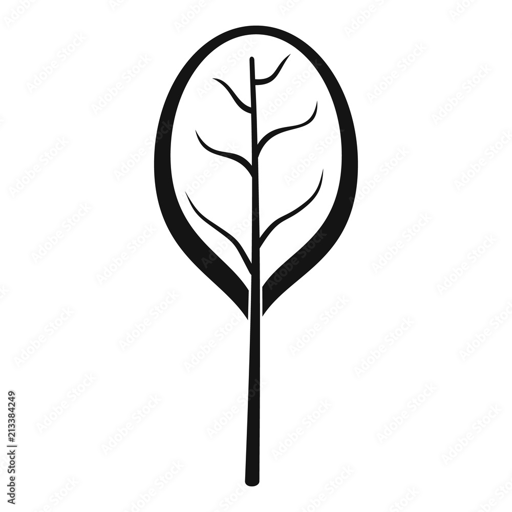 Aufkleber fresh leave spinach icon. simple illustration of fresh leave spinach vector icon for web design isol