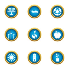 Radiant icons set. Flat set of 9 radiant vector icons for web isolated on white background