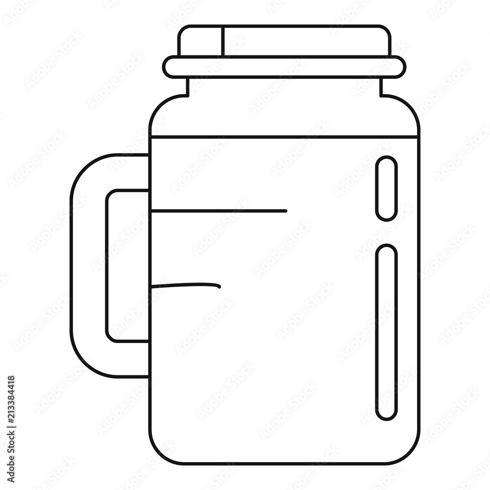 Poster spinach jar icon. outline illustration of spinach jar vector icon for web design isolated on white b