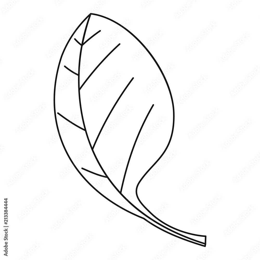 Poster spinach leave icon. outline illustration of spinach leave vector icon for web design isolated on whi