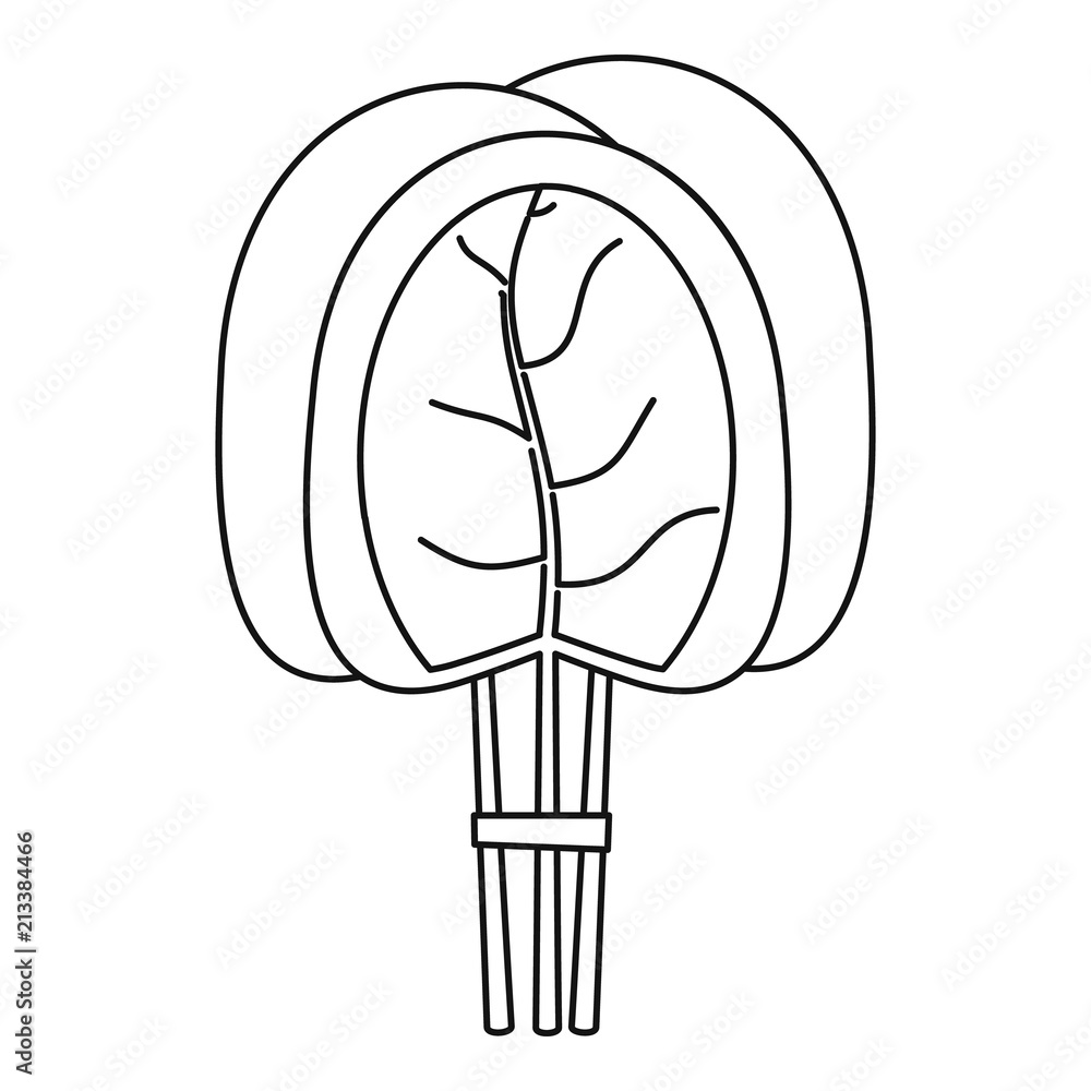 Poster branch spinach leaves icon. outline illustration of branch spinach leaves vector icon for web design