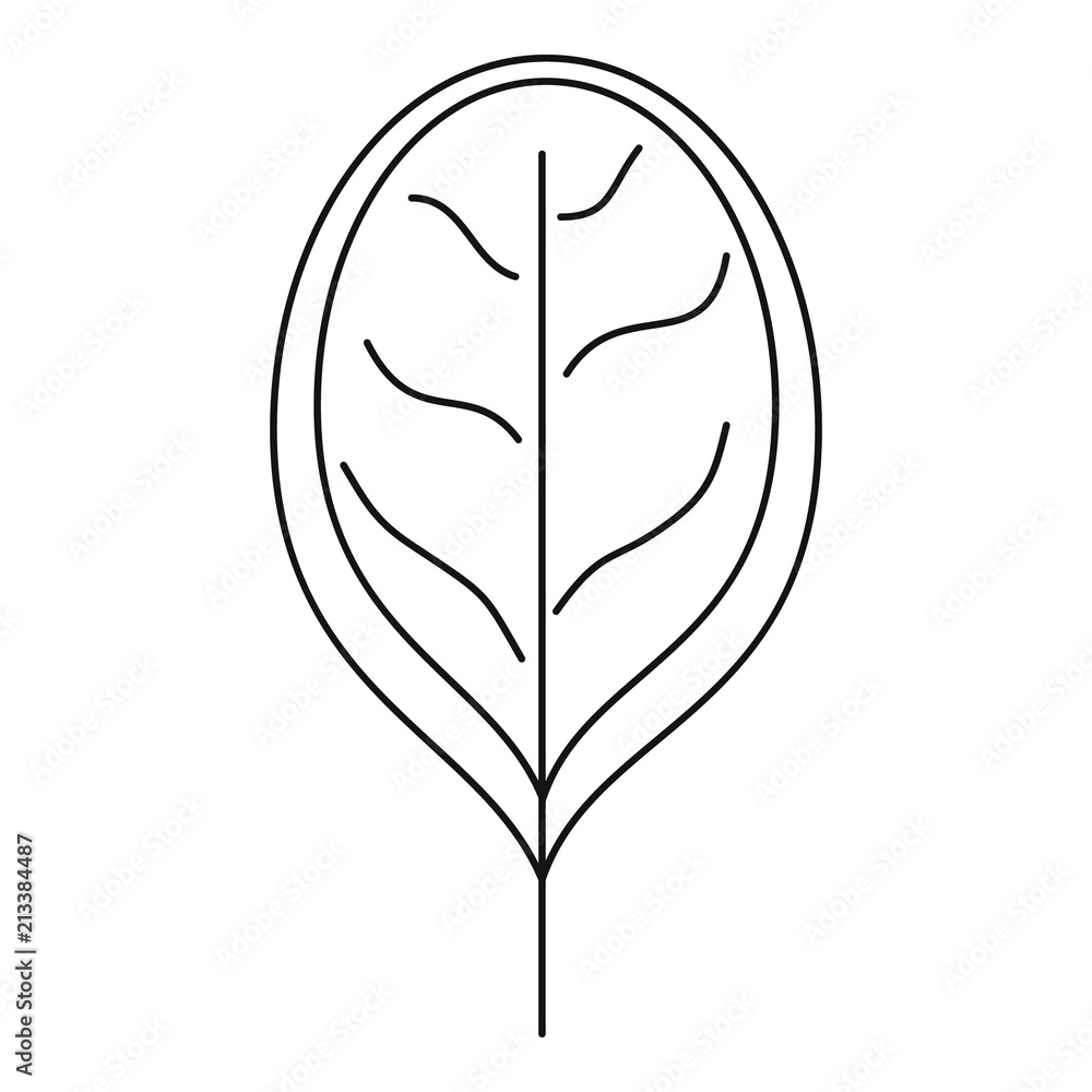 Poster fresh leave spinach icon. outline illustration of fresh leave spinach vector icon for web design iso