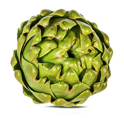 Obraz premium Fresh artichoke isolated on white background with clipping path
