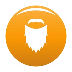 Mask beard icon. Simple illustration of mask beard vector icon for any design orange
