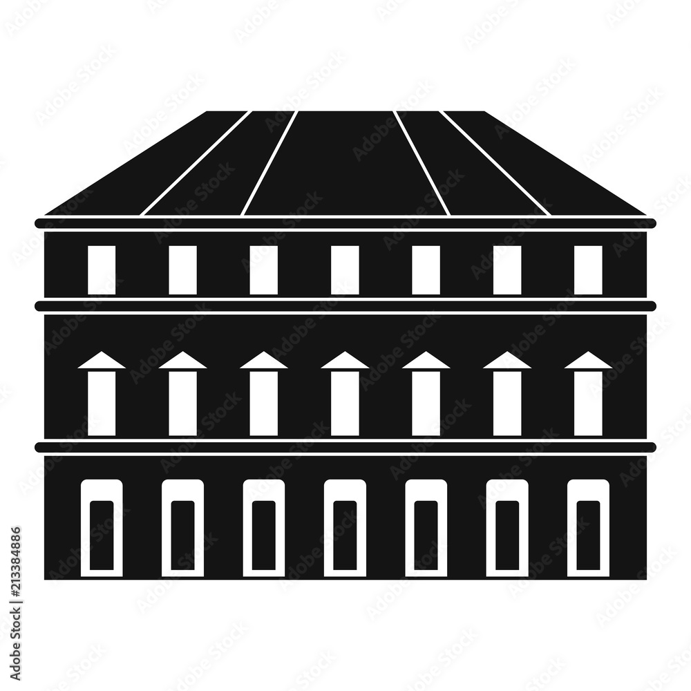 Poster building icon. simple illustration of building vector icon for web design isolated on white backgrou