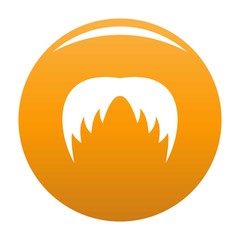 Head hair icon. Simple illustration of head hair vector icon for any design orange