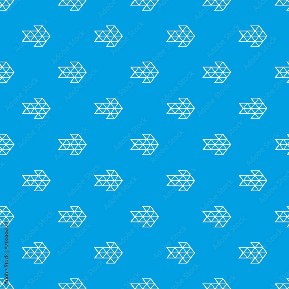 Poster white triangle arrow pattern vector seamless blue repeat for any use