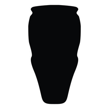 recommend clip art: A black and white silhouette of a vase