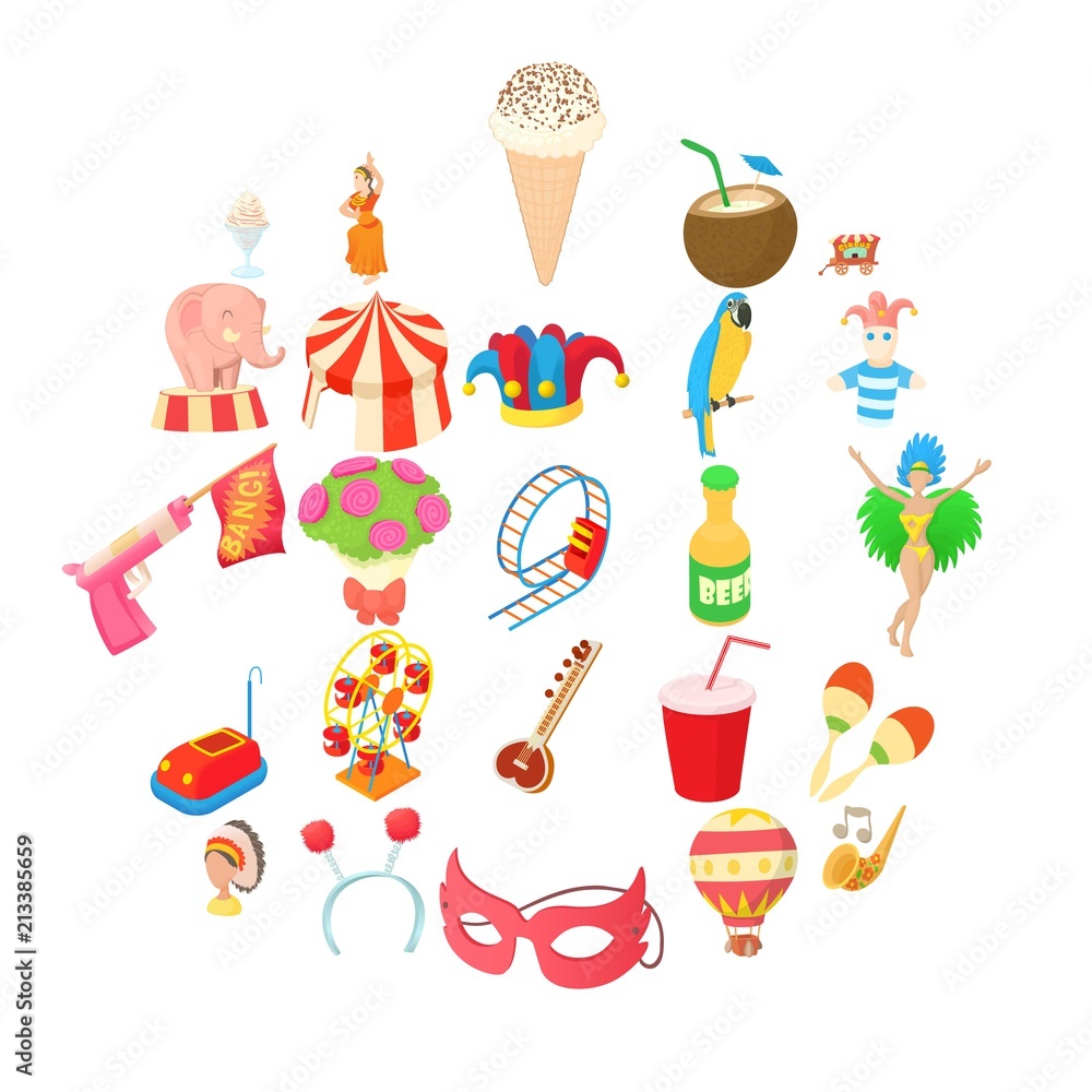 Aufkleber output icons set. cartoon set of 25 output vector icons for web isolated on white background