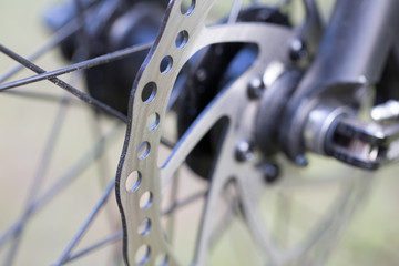 Fototapeta na wymiar Bicycle disc brake