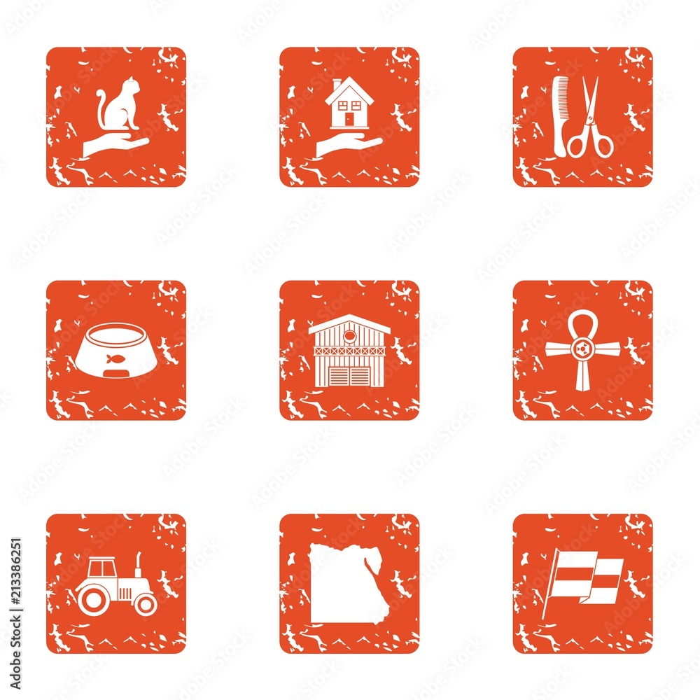 Poster preserve icons set. grunge set of 9 preserve vector icons for web isolated on white background