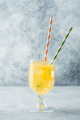 Cold pineapple cocktail