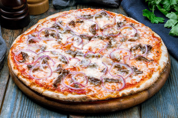 Italian meat pizza