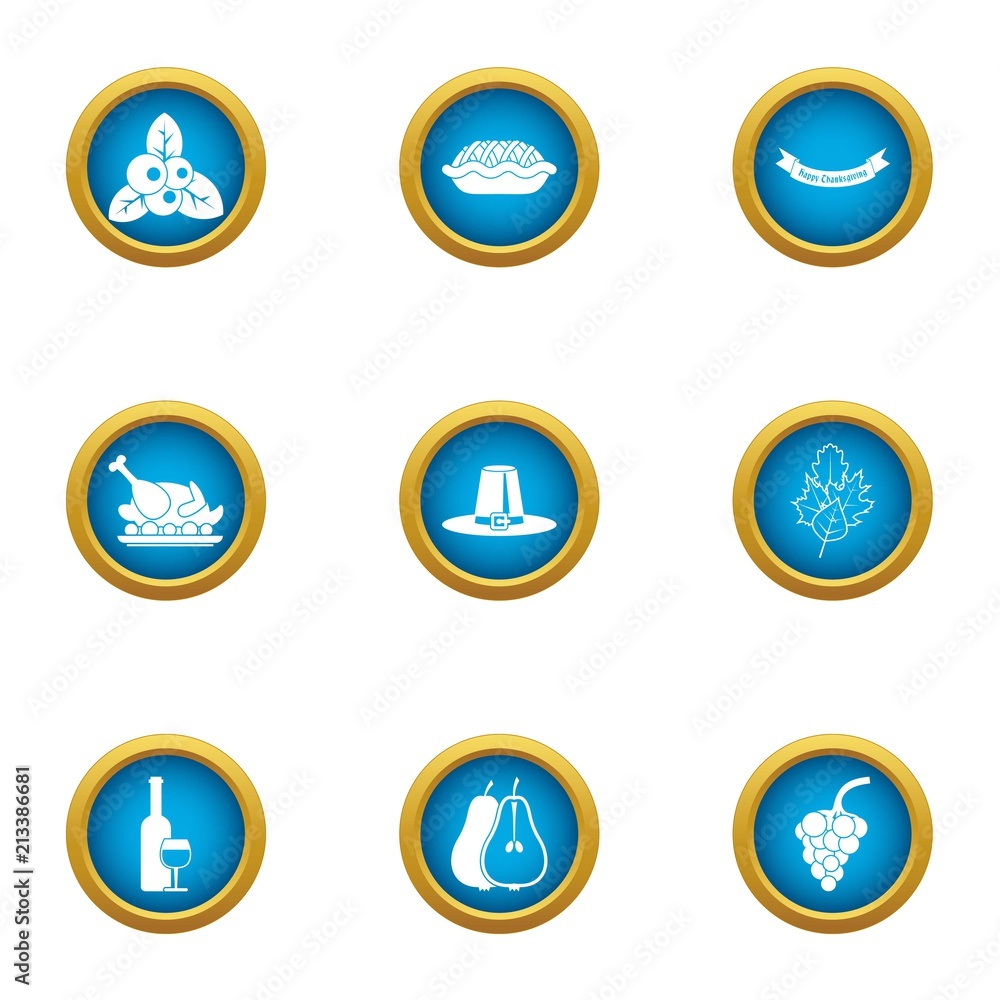 Poster plantation icons set. flat set of 9 plantation vector icons for web isolated on white background