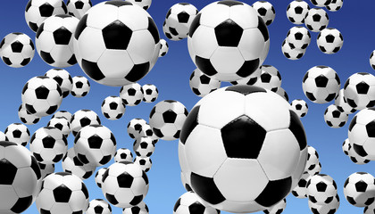 Viele Fussb&auml;lle