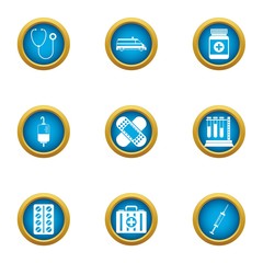 Balm icons set. Flat set of 9 balm vector icons for web isolated on white background