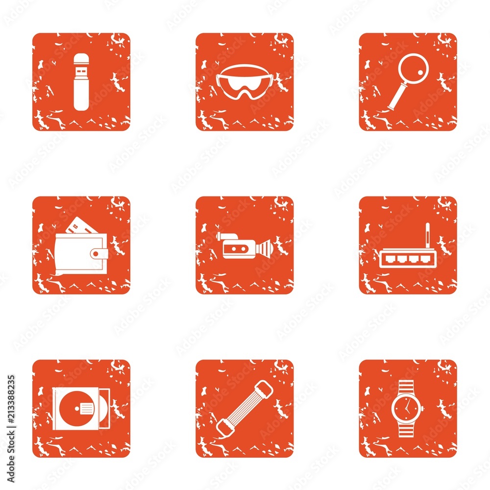 Aufkleber willingness icons set. grunge set of 9 willingness vector icons for web isolated on white background