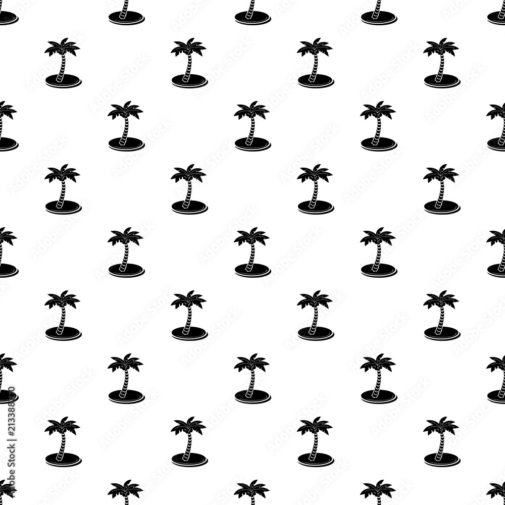 Poster palm tree with coconuts icon in simple style isolated on white background. nature and flora symbol