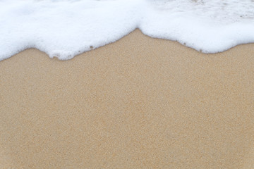 Fototapeta na wymiar sand beach and sea wave