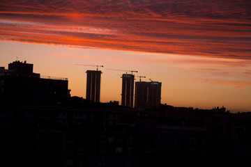 Fototapeta na wymiar sunset and cloud view