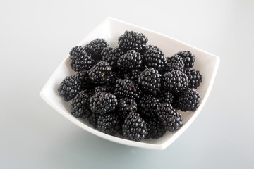tasty,sweet blackberries in pot