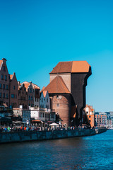 buildings and architectural elements historical part of Gdansk Poland
